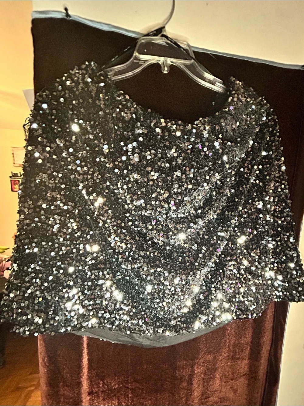 Ross Store Black Sequin Mini Skirt - Sparkle Party Skirt - Picture 3 of 3